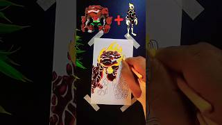 Drawing Ben 10 - Heatblast + Garattack #ben10alienforce #shorts #art