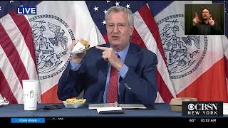 Free Fries in exchange for receiving the Covid19 vaccine - NYC Mayor Bill de Blasio