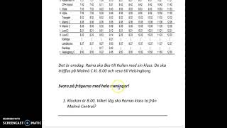 Tågtidtabell måndag 18 maj somaliska