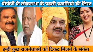 Loksabha election Bjp candidate list जाने कोन कहा से ताल ठोकेगा आइए जानते है ।।