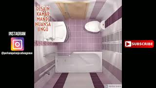 DESAIN KAMAR MANDI NUANSA UNGU