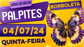 PALPITE DO DIA 04/07/2024 - JOGO DO BICHO 🍀 TODAS AS LOTERIAS 🍀