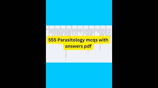 parasitology questions answer pdf download mcqs |mlt practice test #labtech #mcqs