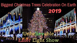 Christmas Tree And Light Show, New York