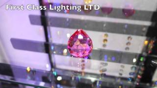 40mm crystal ball pink chandelier parts First Class Lighting LTD