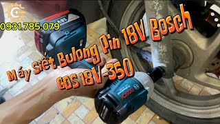 MỚI! Máy Siết Bulong Dùng Pin 18V Bosch GDS 18V-350 SOLO| 18V Cordless Impact Wrench|Công Cụ Máy Móc