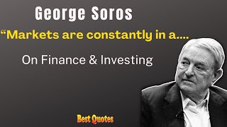 George Soros Success in Finance and Investing|Secret Best Quotes