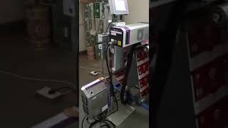 Laser printer on winding-rewinding machine #laser #printing #machine #coding #packaging #industrial