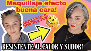 MAQUILLAJE RESISTENTE AL CALOR Y SUDOR-EFECTO BUENA CARA ESPECIAL PIEL MADURA