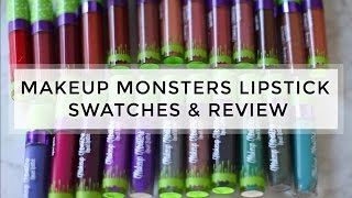 24 Shades of Makeup Monsters Cosmetics Liquid Lipstick Lip Swatches & Full Review // Melissa Gold