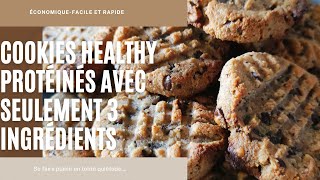 COOKIES HEALTHY PROTÉINÉS AVEC SEULEMENT 3 INGRÉDIENTS-SANS MG-SANS FARINE ET SANS SUCRE🍪N°83