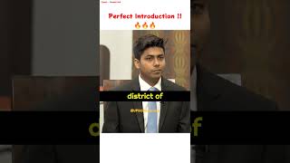 Perfect Introduction ? 🔥 | UPSC Backbone | Upsc Interview | Mukund | #upsc | #shorts