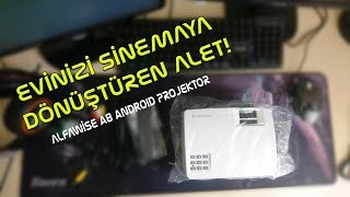 Evinizi Sinemeya Dönüştürün ! | Alfawise A8 Projektör | Hem de ANDROİD!