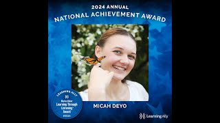 National Achievement Award Winner - Micah D.