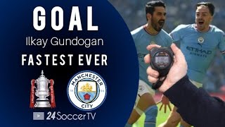 FASTEST GOAL EVER SCORED ⏱️ in F A Cup FINAL History 🏆(12.91 Seconds) | MAN City's Fastest Ever Goal