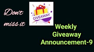 weekly giveaway announcement-9 // new Giveaway // Giveaway telugu // Giveaway gift // giveaway