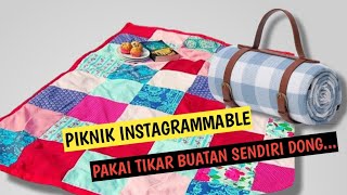 IDE MEMBUAT TIKAR PIKNIK SENDIRI DARI KAIN PERCA SISA / KAIN PERCA KREATIF