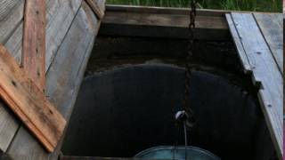 Russia well bucket water village