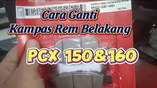 cara ganti kampas rem belakang pcx 150/160@BangkitMotor87