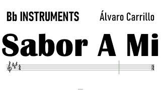 Sabor A Mi Bb Instruments Sheet Music Backing Track Partitura