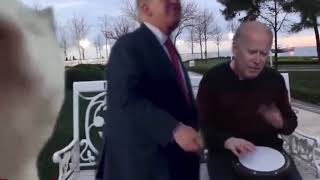 Trump, Biden y el gato al ritmo de los tambores