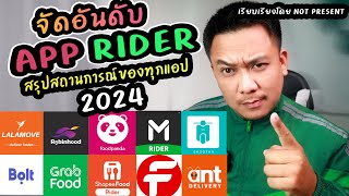 จัดอันดับAppของไรเดอร์ ปี2024 (สรุปสถานการณ์ของทุกแอป)