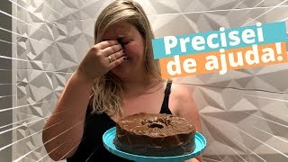 FIZ MEU PRIMEIRO BOLO DE CENOURA | PRECISEI DE AJUDA | RECEITA DE BOLO FOFO