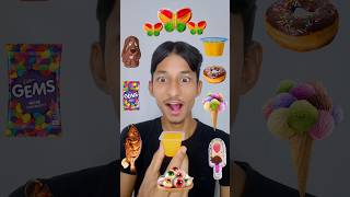 Asmr emoji food eating💛✨#asmr #food #shortvideo #mukbang #shorts