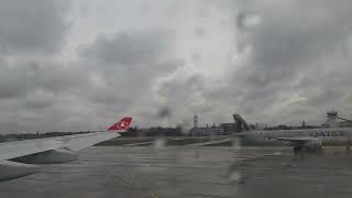 Flew in one of the biggest Turkish flights on a rainy day