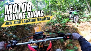 MOTOR DI BUANG BUANG !! Baru Start Ketemu Rintangan Tanjakan Ngetrap !! (Jalur Nagata #1)