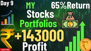 9th Day | 143000rs profit💸🎯📈💰 |#investment #trading #investing #stockportfolio #investmentportfolio