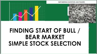 Simple Method to find Start of Bull | Bear Market | Stock Selection Method