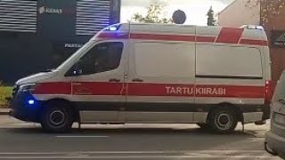 *TURNOUT* Ambulance responding in Tartu / Tartu kiirabi vilkuritega