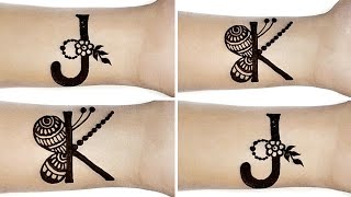 J and K letter mehndi designs | Mehndi designs | front hand mehndi design |