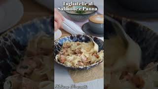 Tagliatelle al Salmone e Panna 🥣🍽Info in descrizione.