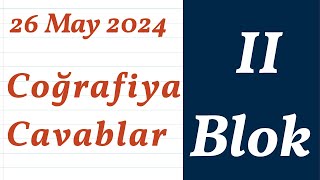 2-ci blok (qrup) qəbul 26 may 2024 - Coğrafiya sualları (Variant C)