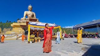 Druk Puen Girls offering Choepa Luyang at Buddha Point 2022 (Throema Tshokbum)