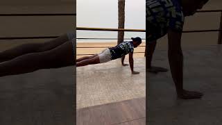 Normal and Inclined Pushups #fitness #fitnessmotivation #beach