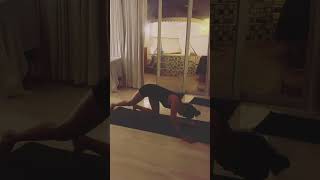 Actress Shalini Pandey's latest hot work out in home