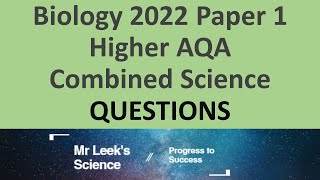 Biology combined Paper 1 Higher 2022 questions