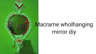 Macrame Mirror wholhanging flower,मैक्रैम आईना new digain