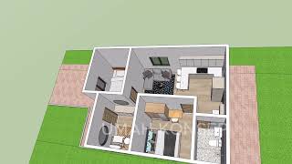 RUMAH 6X8 METER | 2 KAMAR  TIDUR |