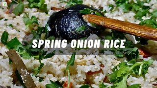 Flavorful Spring Onion Rice Recipe - Quick and Easy Rice Dish! #vegwonderland #spring #onion #rice