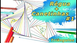 Arte usando canetinhas #1 - Triângulos