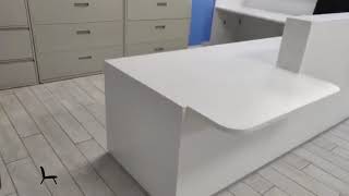 Tera L Shaped Reception Desk w/Counter Top by MDD Office Furniture