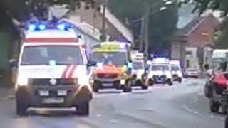 *23 UNITS* Ambulances' parade while responding to a drill!