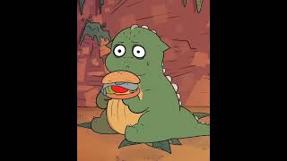 Baby Godzilla​😍【♡Baby Godzilla​ He eats burgers🍔♡】He is so Cute 🥰🥰🥰