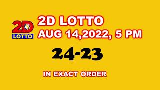 5PM Lotto Result Today August 14,2022   3D Lotto l 2D Lotto