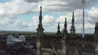 4k Close up clip of Hull minster