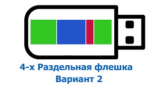 4-х раздельная флешка, Вариант 2